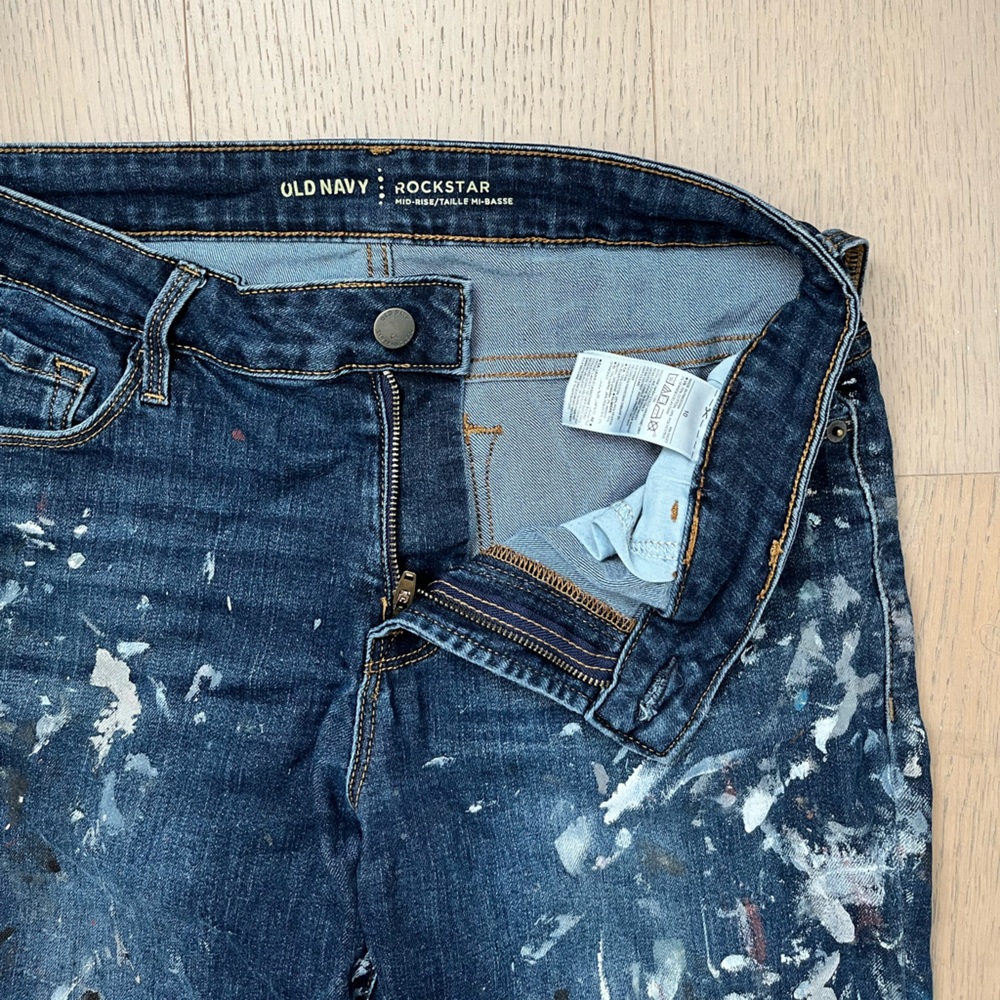 Old Navy Painters Jeans size 10 - Picture 3 of 4